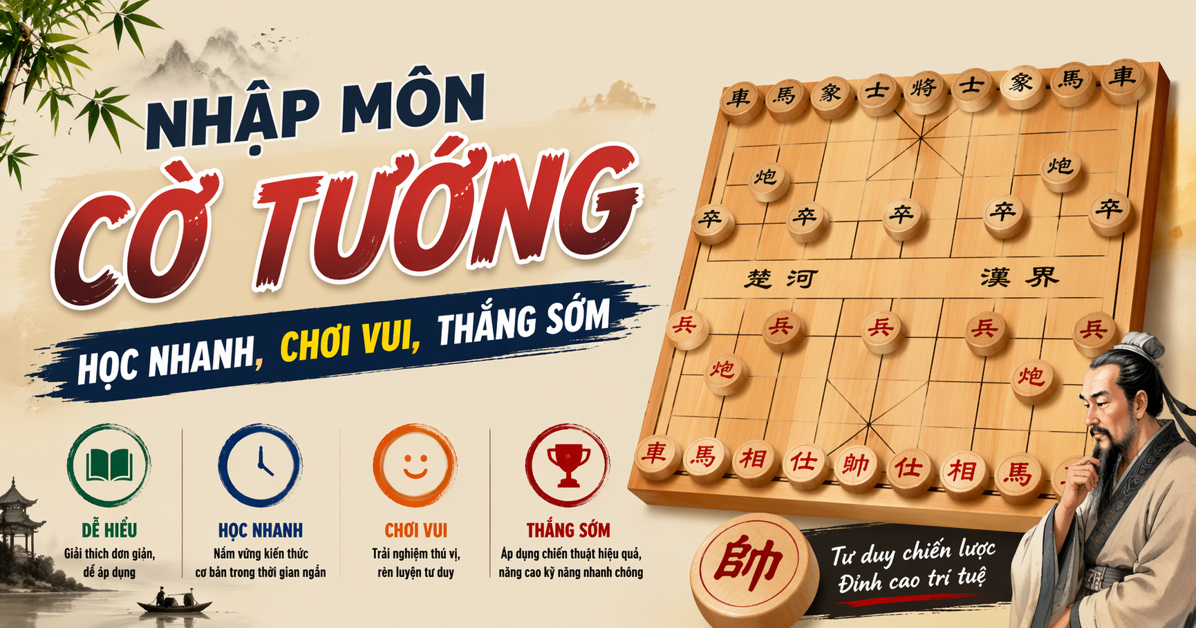 Nhập Môn Cờ Tướng: Học Nhanh, Chơi Vui, Thắng Sớm