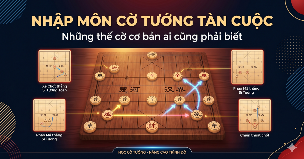 Ảnh thu nhỏ của bài viết: Nhập môn cờ tướng tàn cuộc: Những thế cờ cơ bản ai cũng phải biết