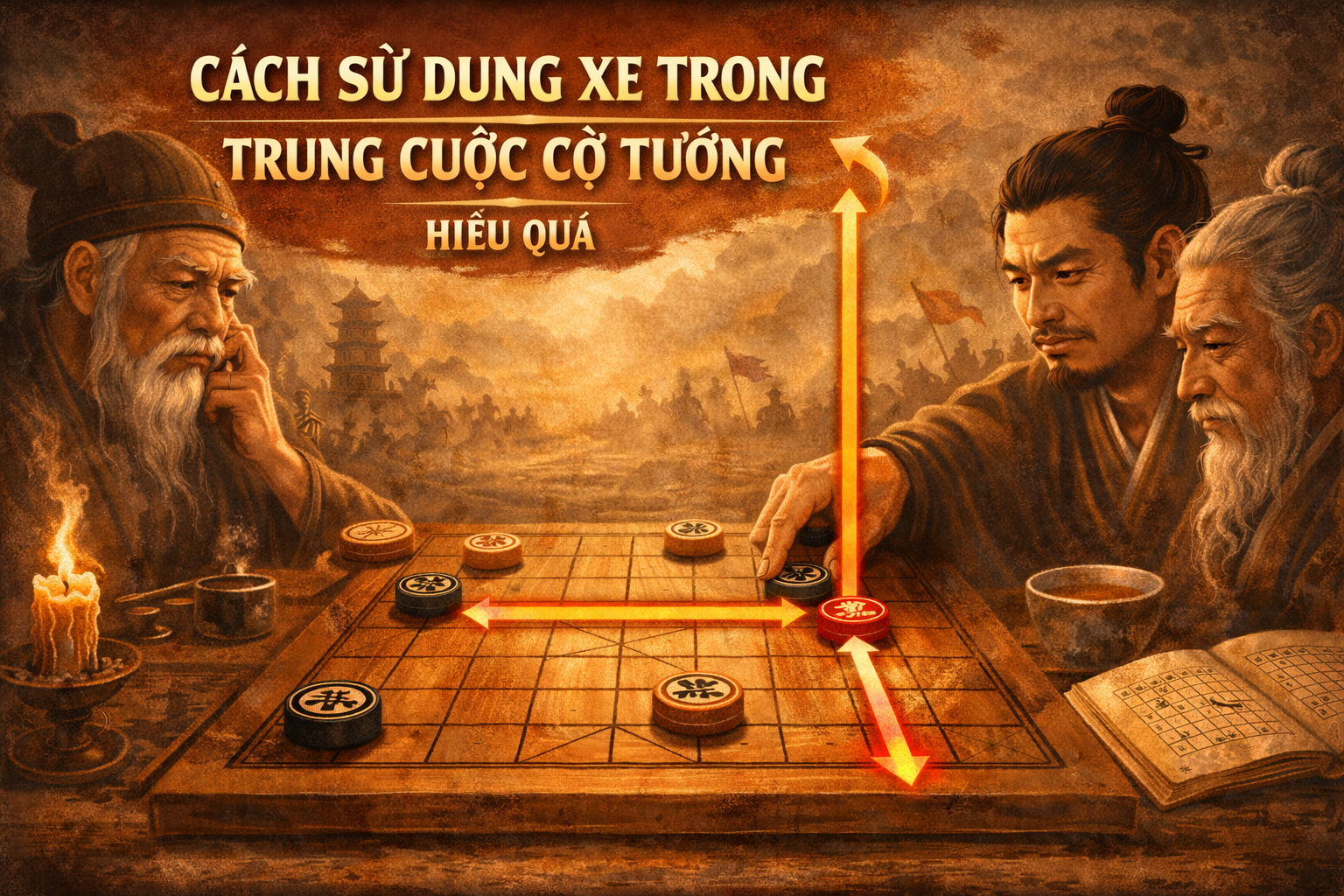 Cách Sử Dụng Xe Trong Trung Cuộc Cờ Tướng Hiệu Quả