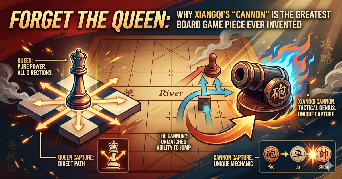 Forget the Queen: Why Xiangqi’s "Cannon" is the Greatest Board Game Piece Ever Invented