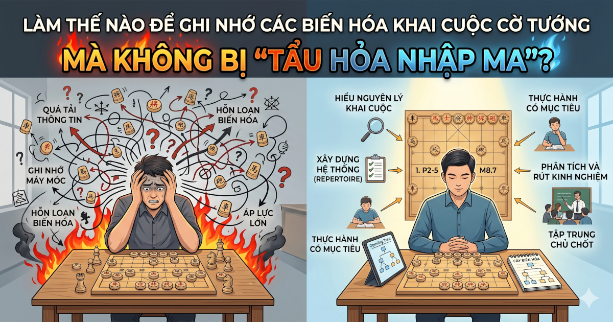 Làm thế nào để ghi nhớ các biến hóa Khai cuộc mà không bị "tẩu hỏa nhập ma"?