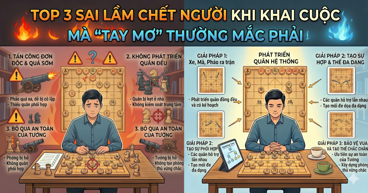 Top 3 sai lầm chết người khi khai cuộc mà "tay mơ" thường mắc phải